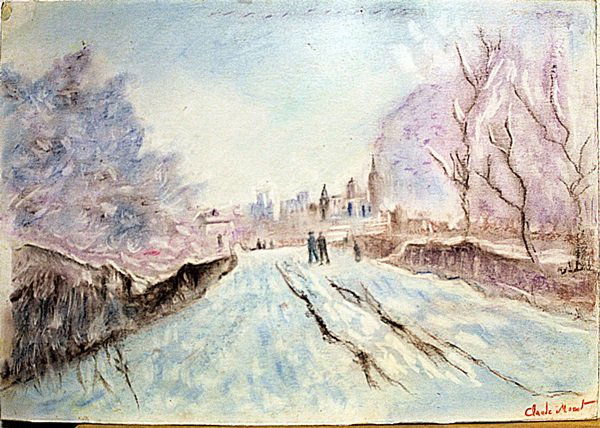 Claude Monet - Road to Argenteuil 1910 Pastel: Pastel on paper Claude Monet "Road to Argenteuil", circa 1910, private collection, unframed dimensions approx 20x14.