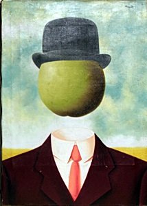 Oil on Canvas Rene Magritte: Oil Painting on Canvas attributed to; bearing the signature Size Approx. 27 x 19 Inches