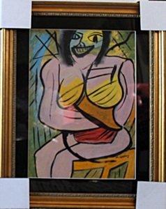 Oil on Paper Willem De kooning: Oil Painting on Paper, Attributed to Willem De Kooning, Untitled, Size Approx. 22" x 14" In