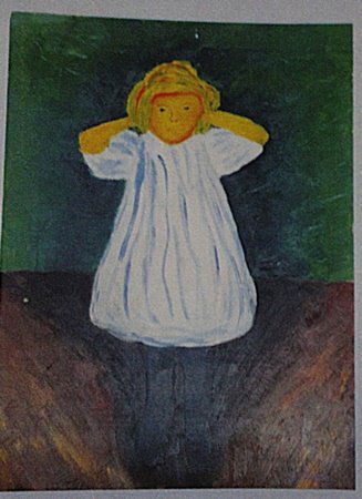 Edvard Munch - The Child: In the manner of in the manner of Edvard Munch "The Child"oil on paper circa. 1910, private collection approx. 11x8in. in the manner of Edvard Munch was a prolific yet perpetually troubled artist preo