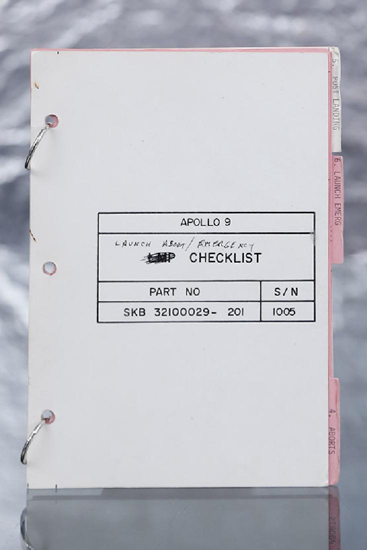 Apollo 9 Checklist "Launch and Abort" by Mc Divitt / (1 of 2)