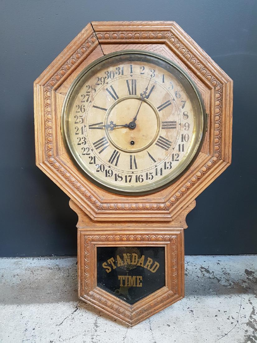 Antique Gilbert Admiral Regulator Wall Clock Apr 27