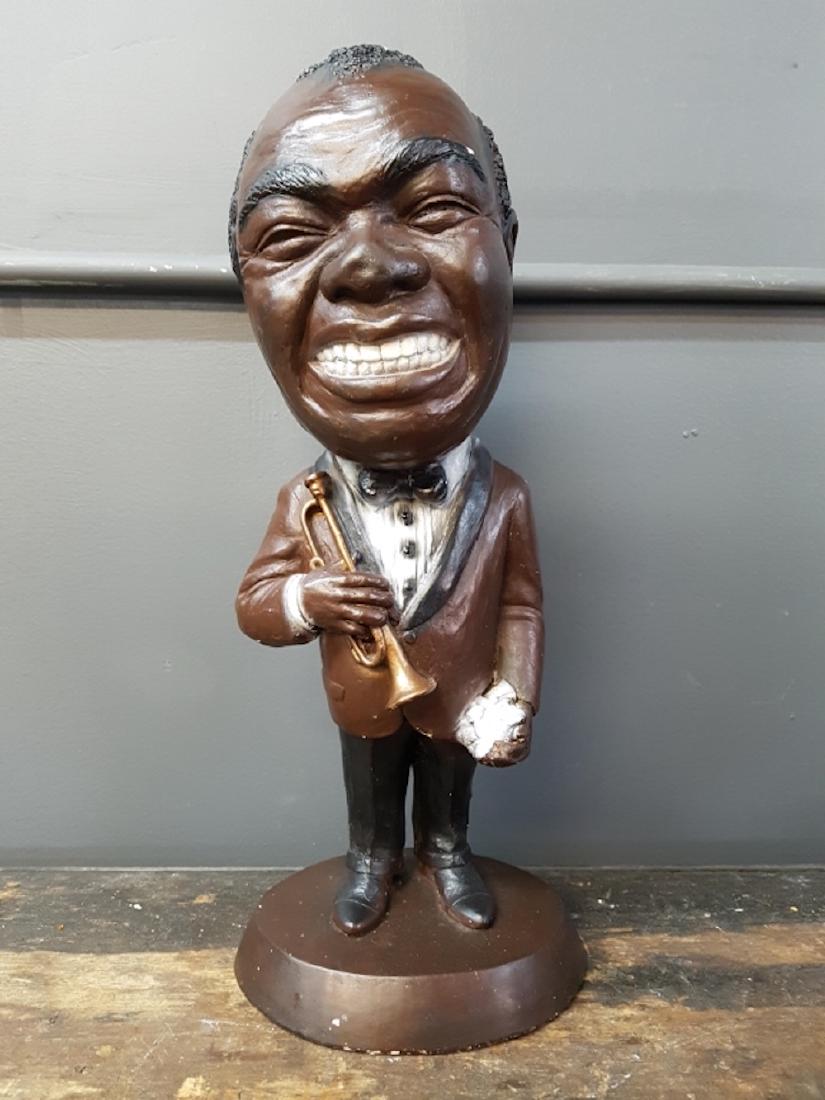 Vintage Chalkware Statue Of Louis Armstrong (1 of 5)