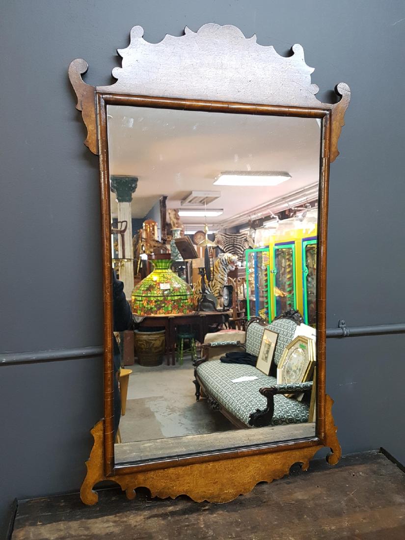 English George III Style Burlwood Wall Mirror (1 of 3)