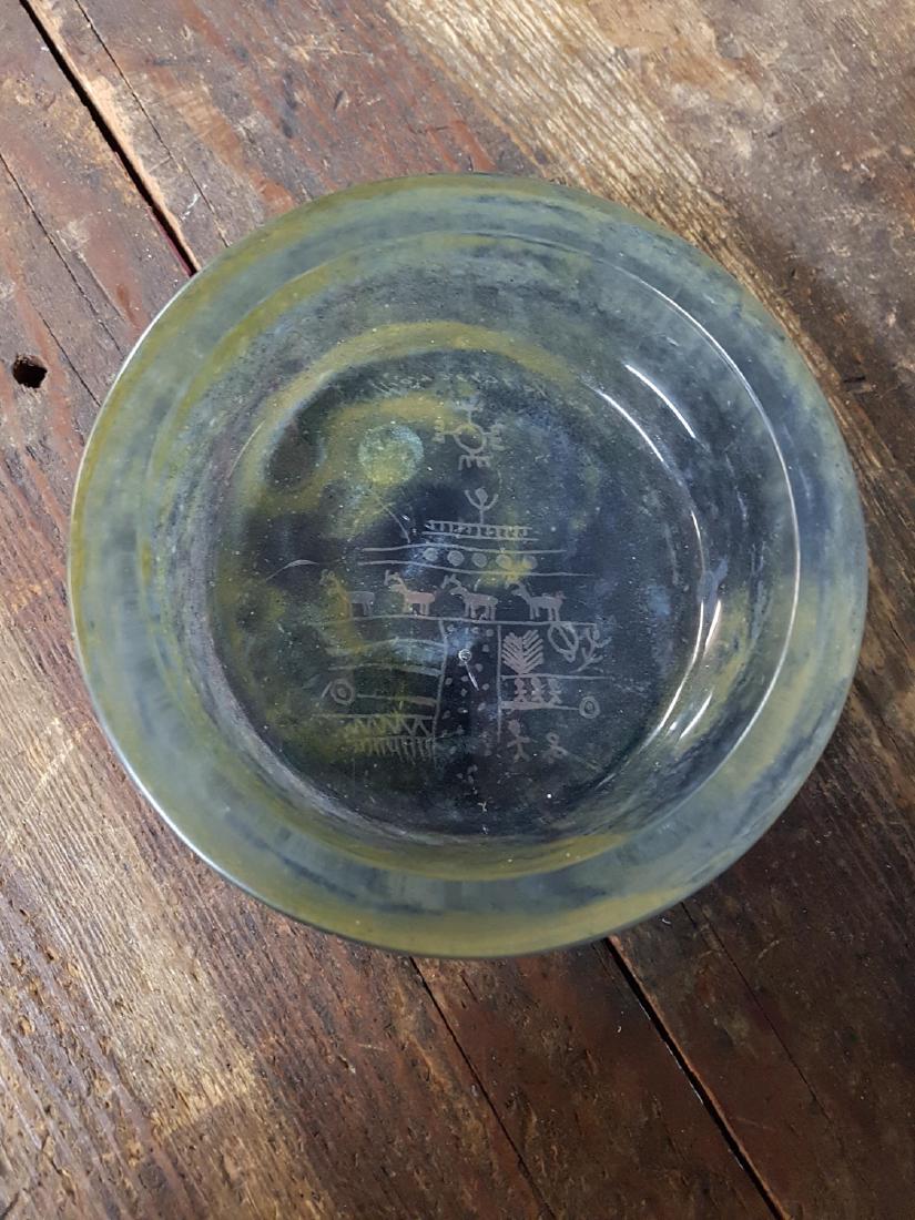 RARE Kosta Boda LAPLAND Petroglyph Bowl Warff (1 of 3)