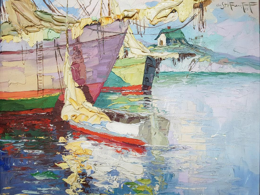 Christo Stefanoff (1898-1966) Oil On Canvas (1 of 4)