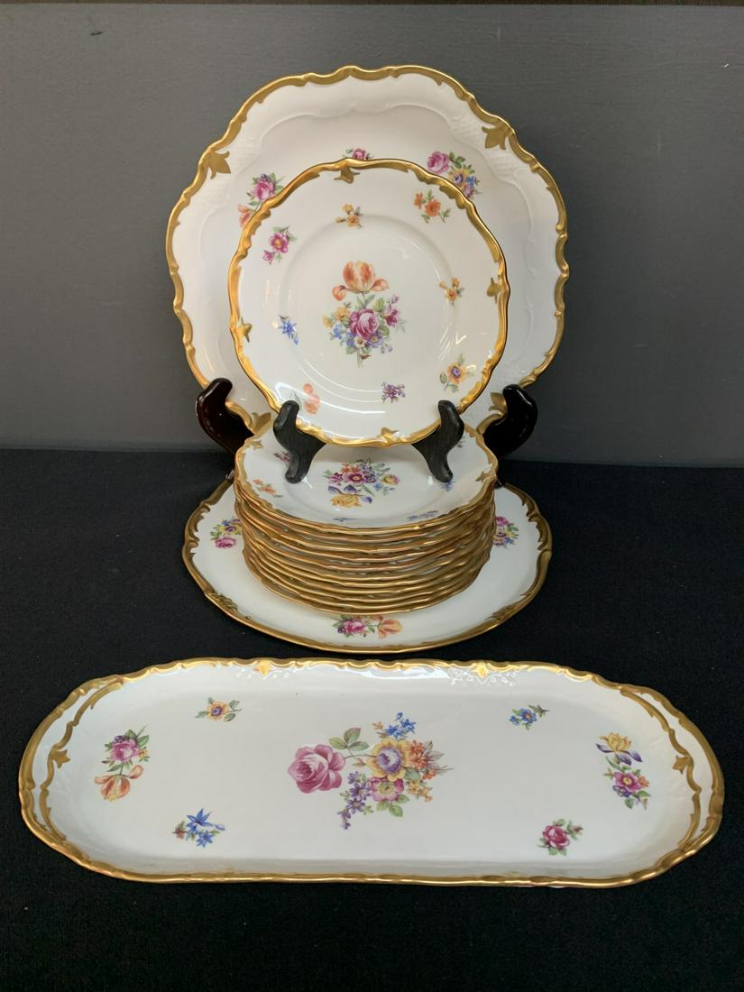 15 Pieces German China Dish Set, Marked R Crown (1 of 4)