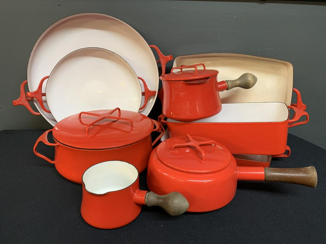 Lot of Red Dansk Designs France Enamel Kitchenware (1 of 4)