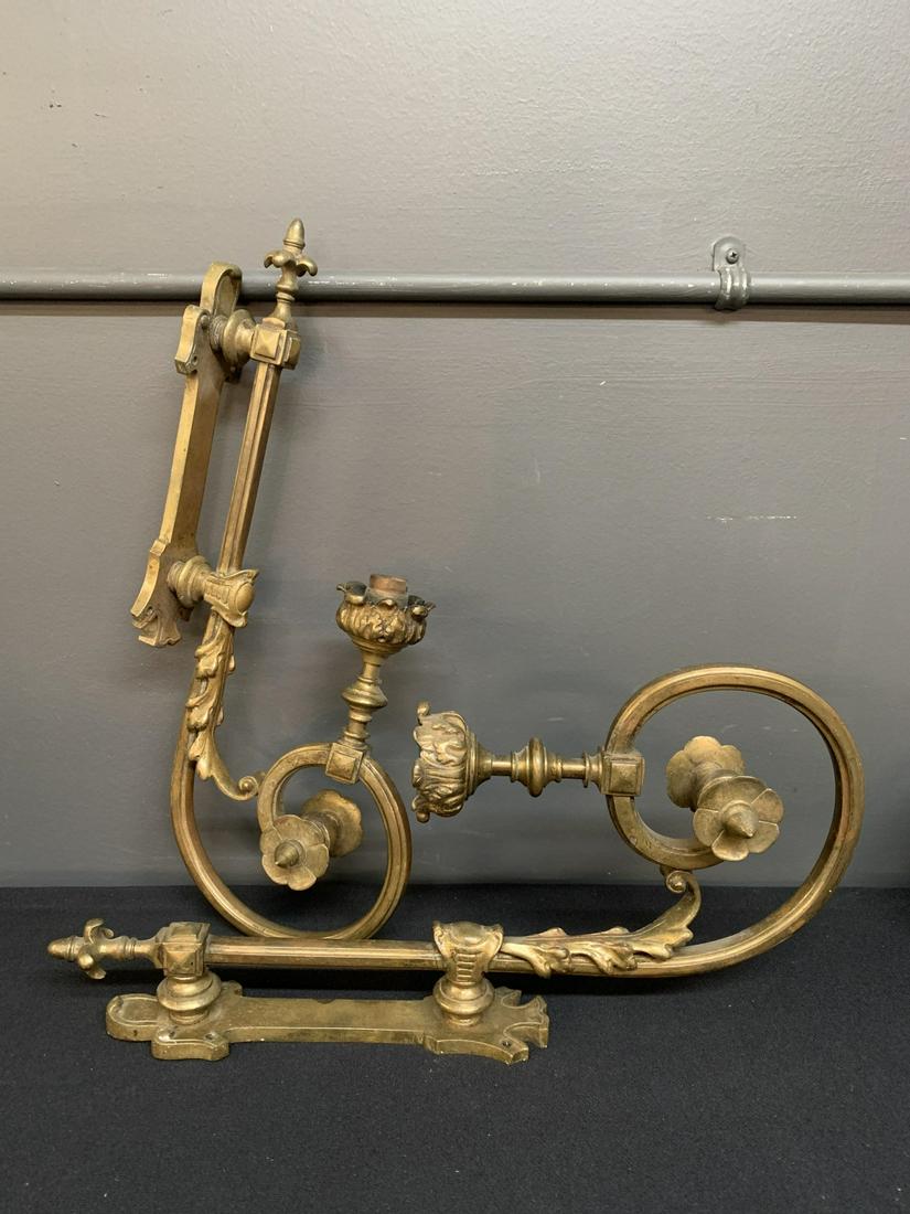 Pair of Heavy Cast Brass Victorian Wall Sconces (1 of 4)