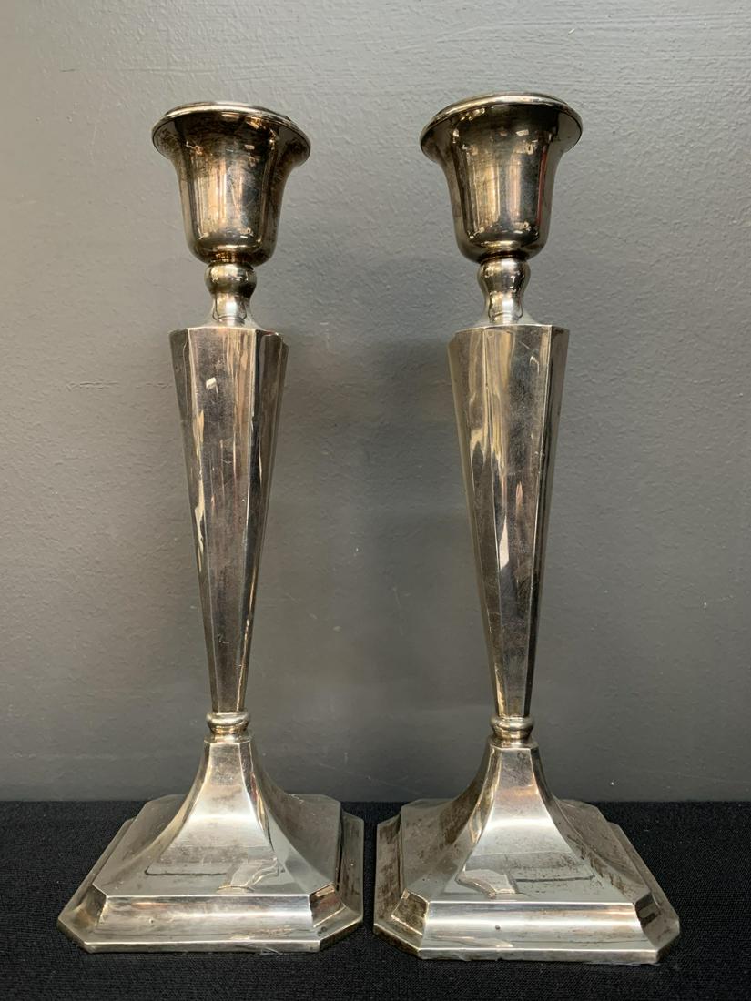 Pair UK Sterling Silver Candlesticks Hallmarked (1 of 4)