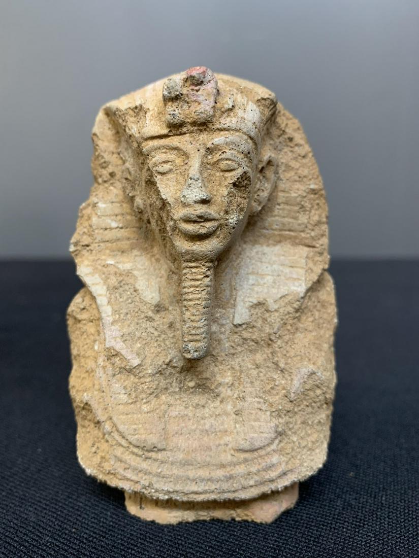 Egyptian Pharaoh Carved Stone Statue (1 of 5)