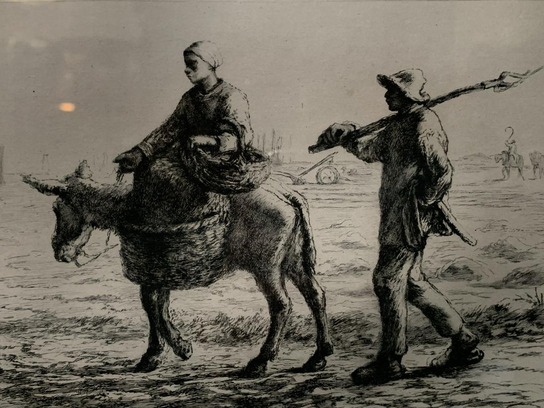 Jean Francois Millet Etching, Le Retour Des Champs (1 of 5)