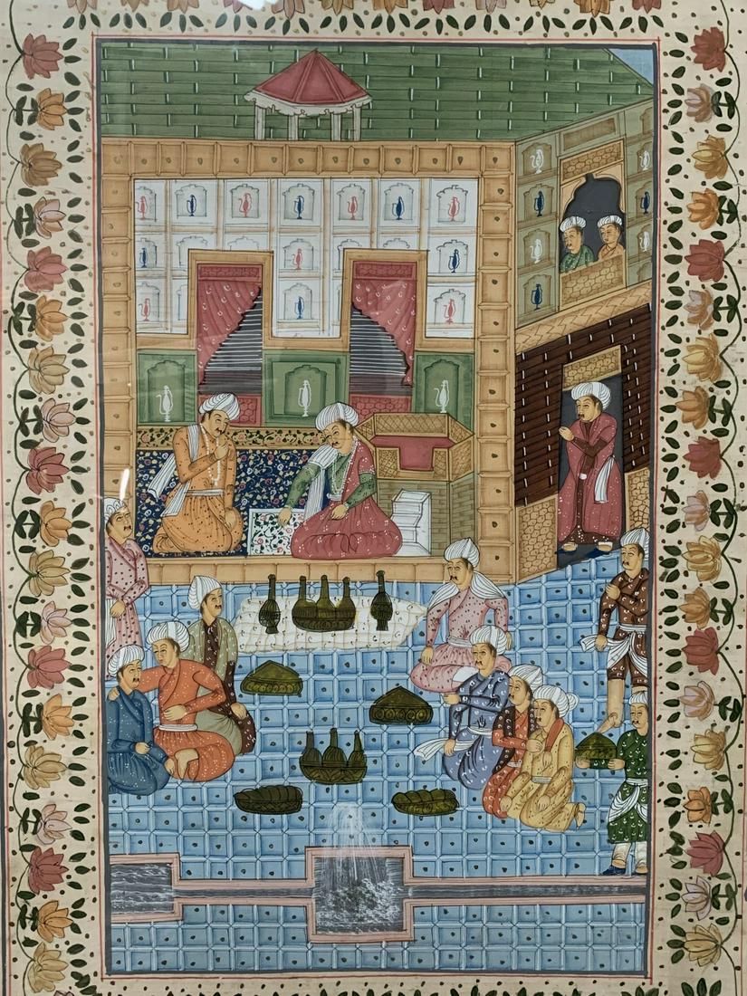 Antique Middle Eastern Mixed Media On Paper (1 of 6)