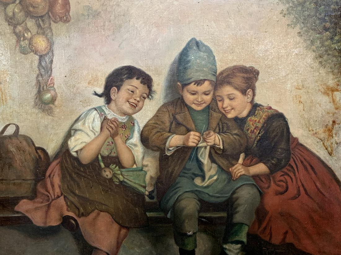 Late 19th/Early 20th C Oil on Canvas Signed Lorany (1 of 7)