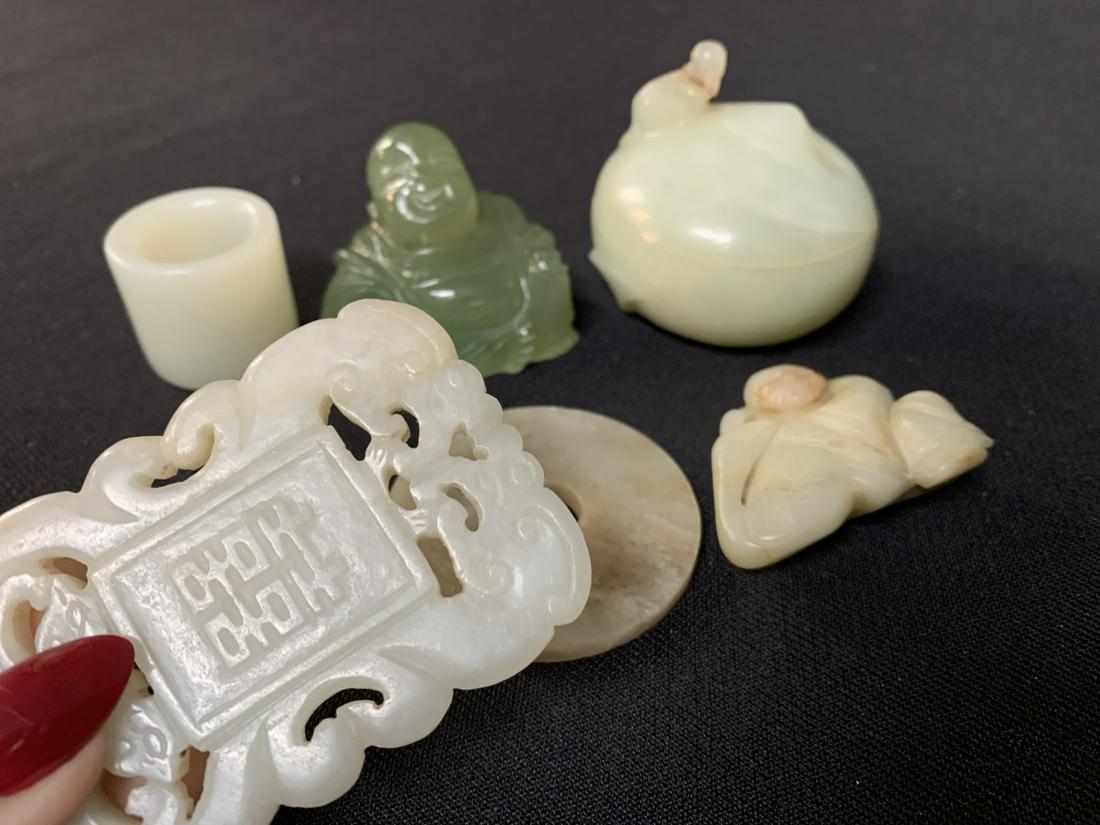 Lot of 6 Antique Chinese Jade Carvings (1 of 11)