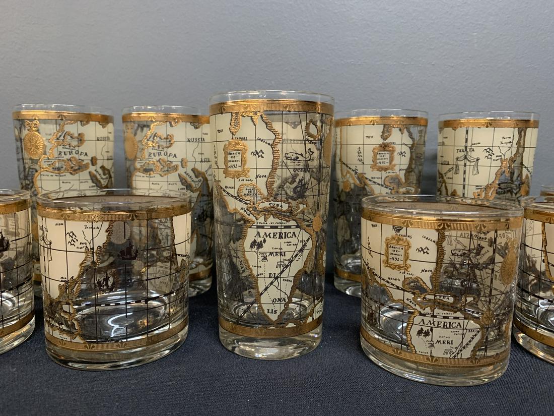 Set 12 MCM CERA 22KT Gold Tumblers, Glasses (1 of 5)