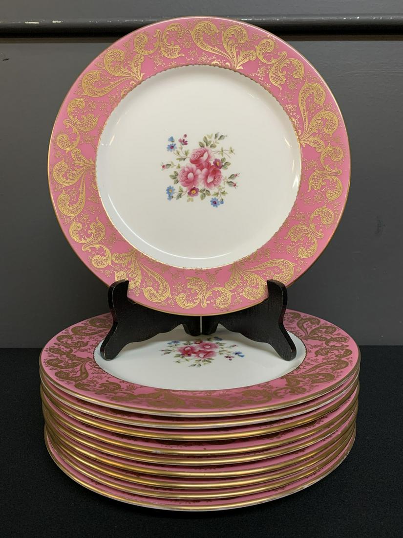 Set of 10 Aynsley England Fine China Dinner Plates (1 of 5)