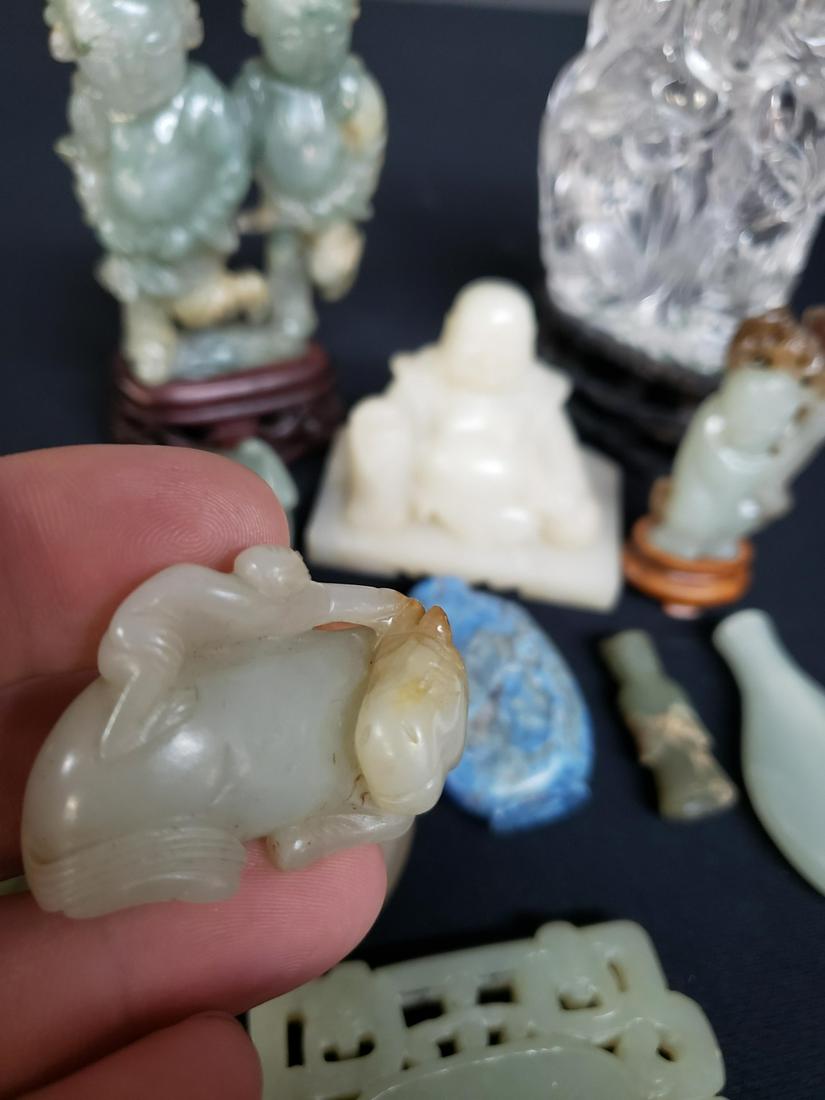 Lot Of 12 Antique Chinese Jade Carvings Etc (1 of 20)