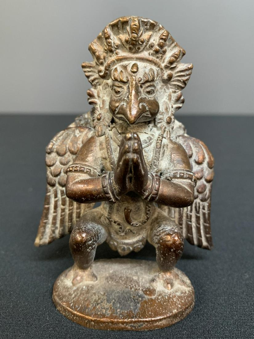 Gilded Bronze Statue of Garuda, Thai God Bird Man (1 of 6)