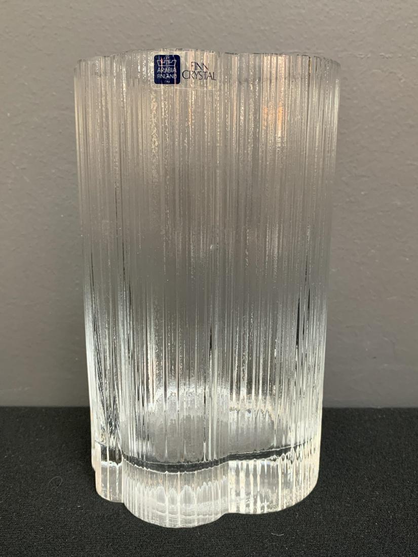 Vintage Arabia Finland Finn Crystal Cumulus Vase: Vintage Arabia Finland Finn Crystal Cumulus Vase. 6.75 H x 4 D inches.