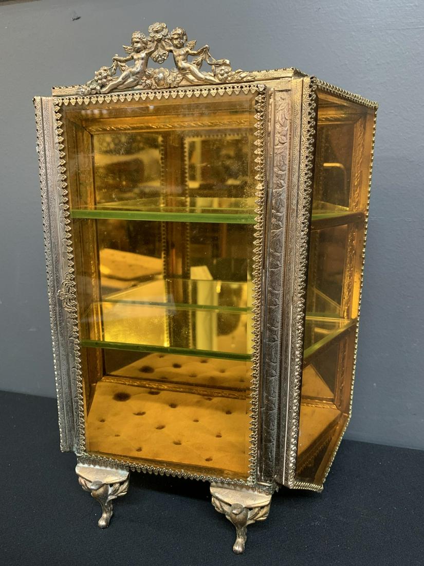 19th C French Ormolu Brass Jewelry Display Cabinet (1 of 7)