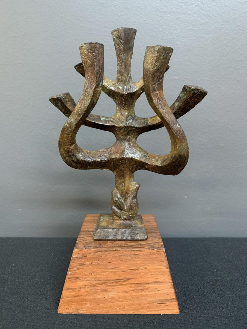 Chaim Gross Bronze Menorah Statue Signed (1 of 7)
