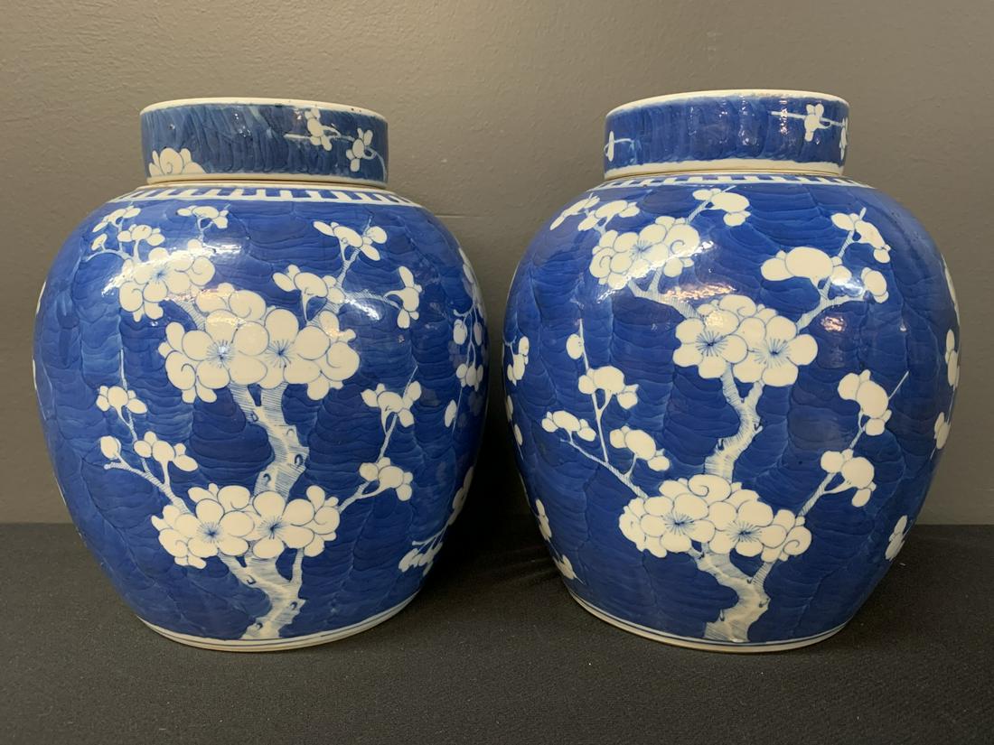 Pair Of Blue And White Chinese Ginger Jars (1 of 4)