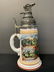 German Beer Stein With Canon On Lid
