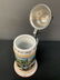 German Beer Stein With Canon On Lid - 6