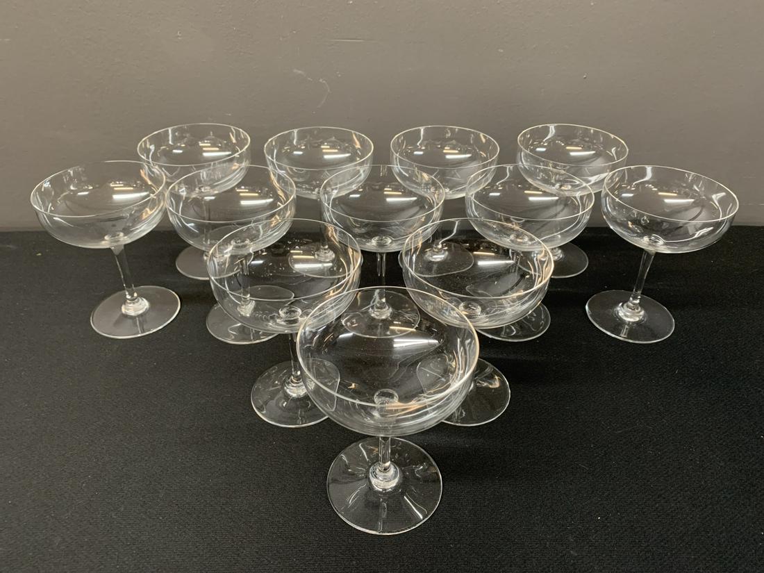 Set 12 Baccarat Crystal Champagne Coupes, Glasses (1 of 3)