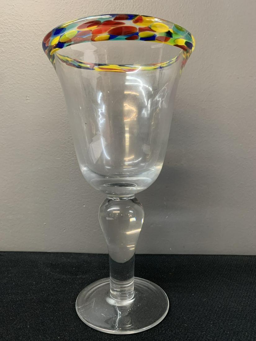 Vintage End Of Day Murano Goblet (1 of 3)