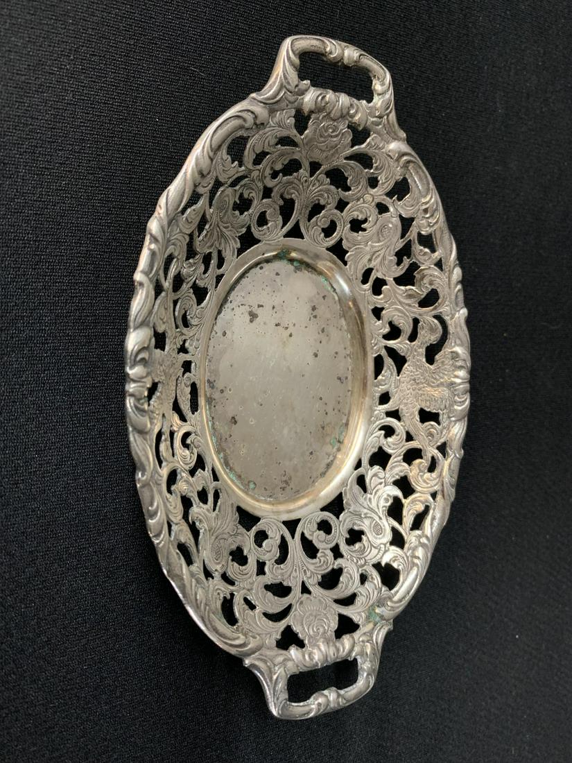 Sterling Silver Pierced Work Basket, Dish (1 of 3)