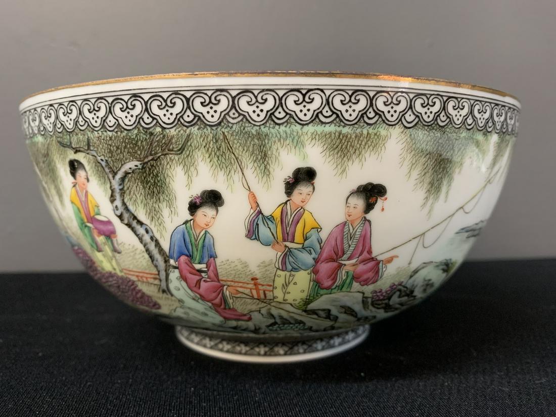 Finely Painted Antique Chinese Eggshell Bowl (1 of 9)
