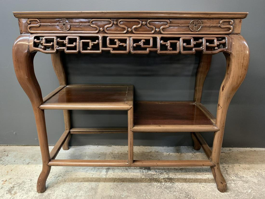 Chinese Carved Hardwood Altar, Console Table (1 of 4)