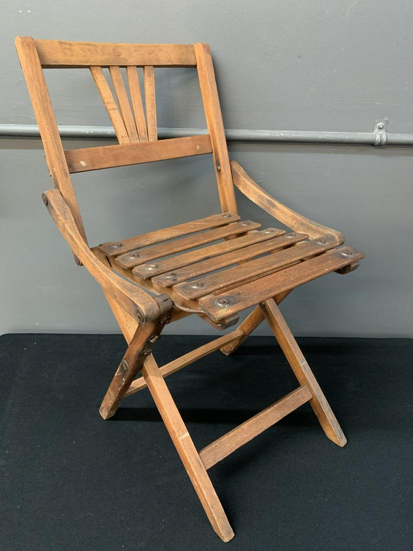 Vintage Child S Wooden Folding Chair Sep 24 2020 Kavanagh Auctions In Canada Antique Childrens Wooden Folding Chairs