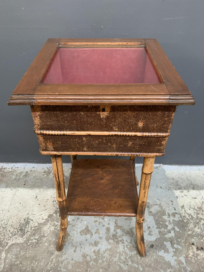 1920s English Bamboo Showcase, Display Table (1 of 5)