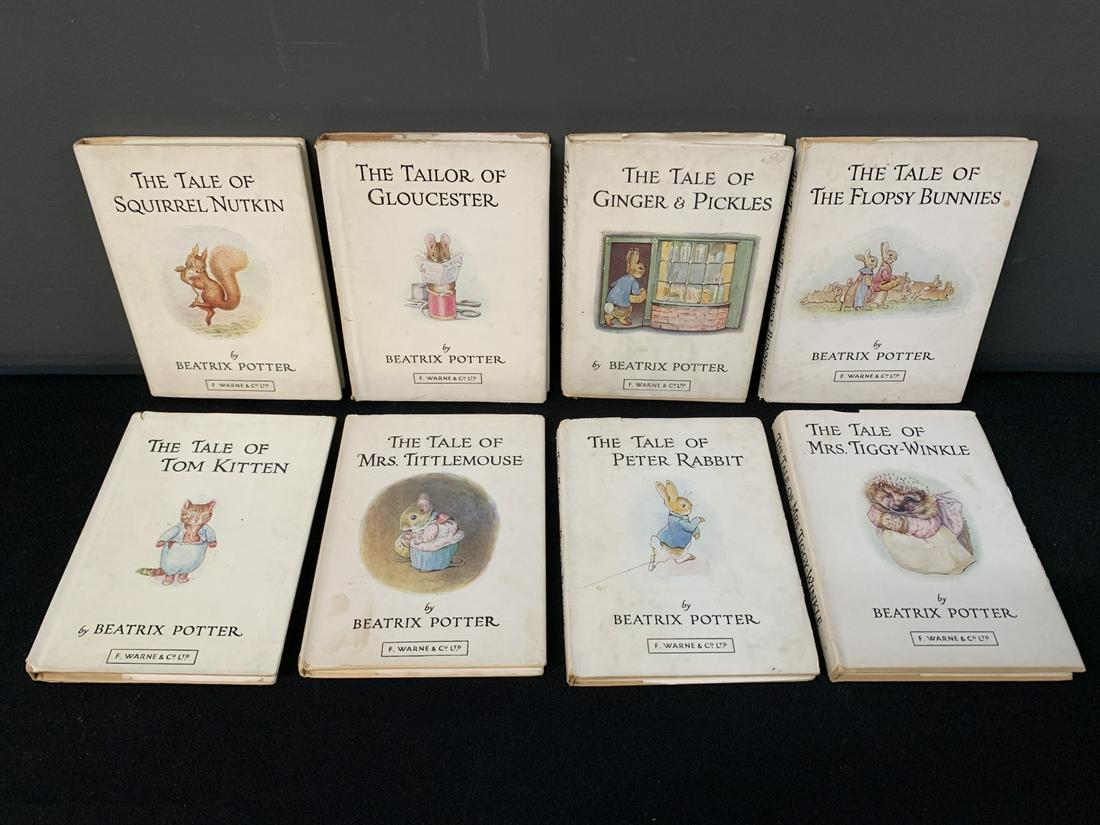Lot Of 8 Beatrix Potter Books, F. Warne Co, Early (1 of 20)