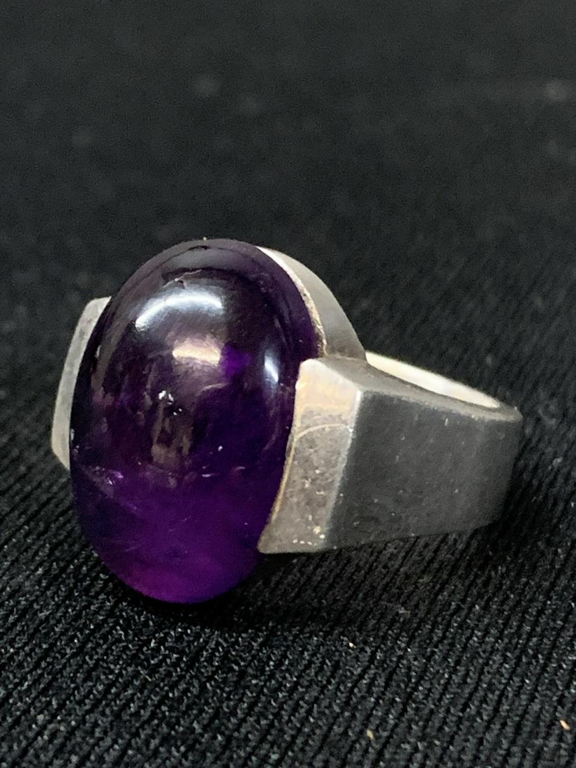 Amethyst On Sterling Silver Ring, Size 7 (1 of 5)