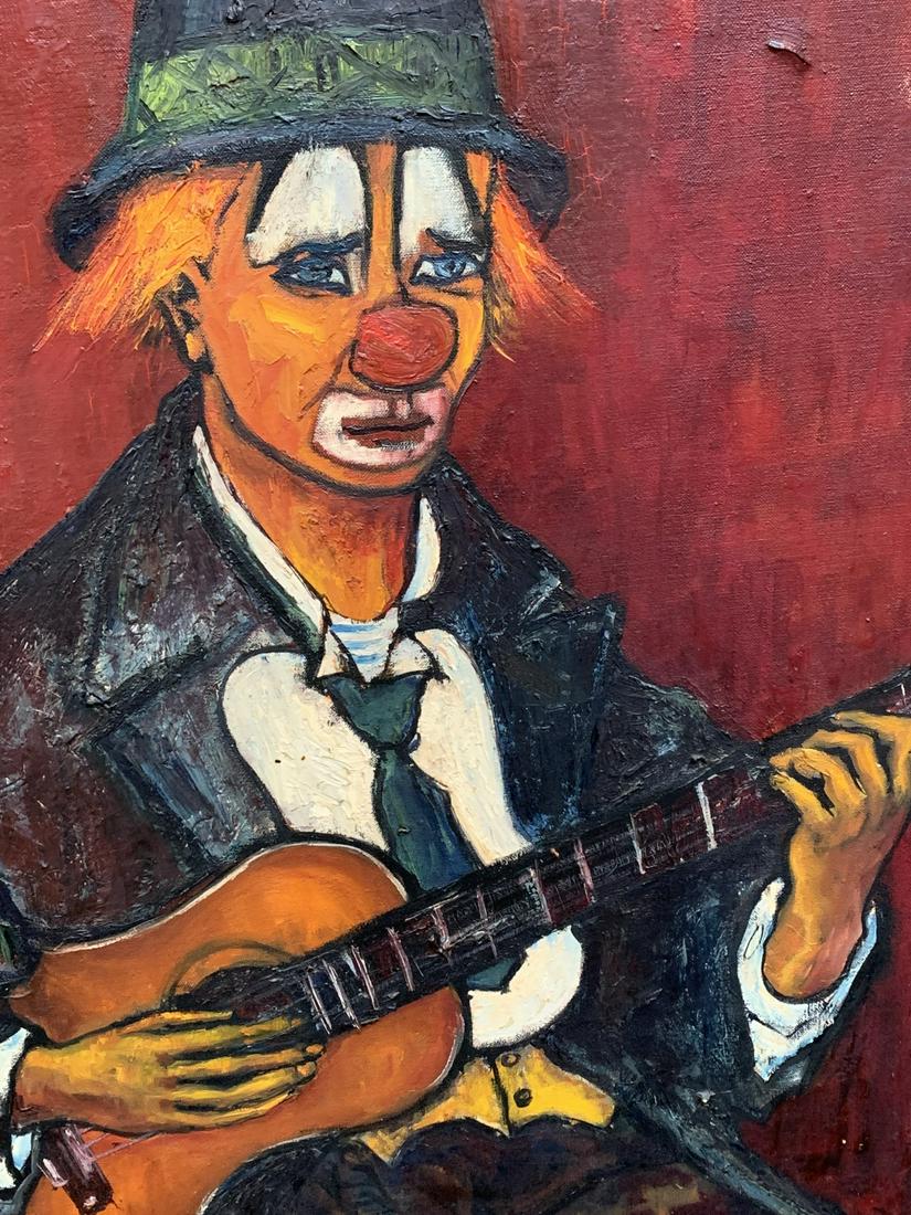 Sad Clown, Oil On Canvas, Signed Soulaine 63 (1 of 6)