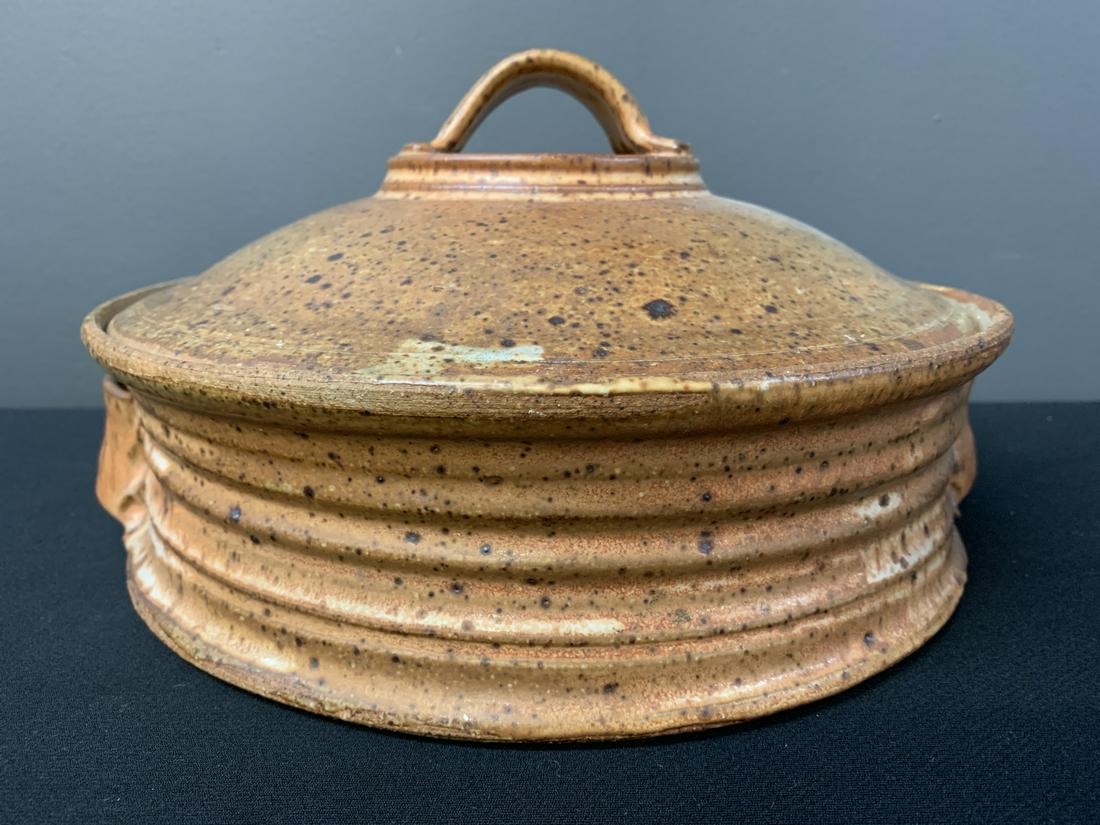 Studio Art Pottery Covered Bowl (1 of 4)