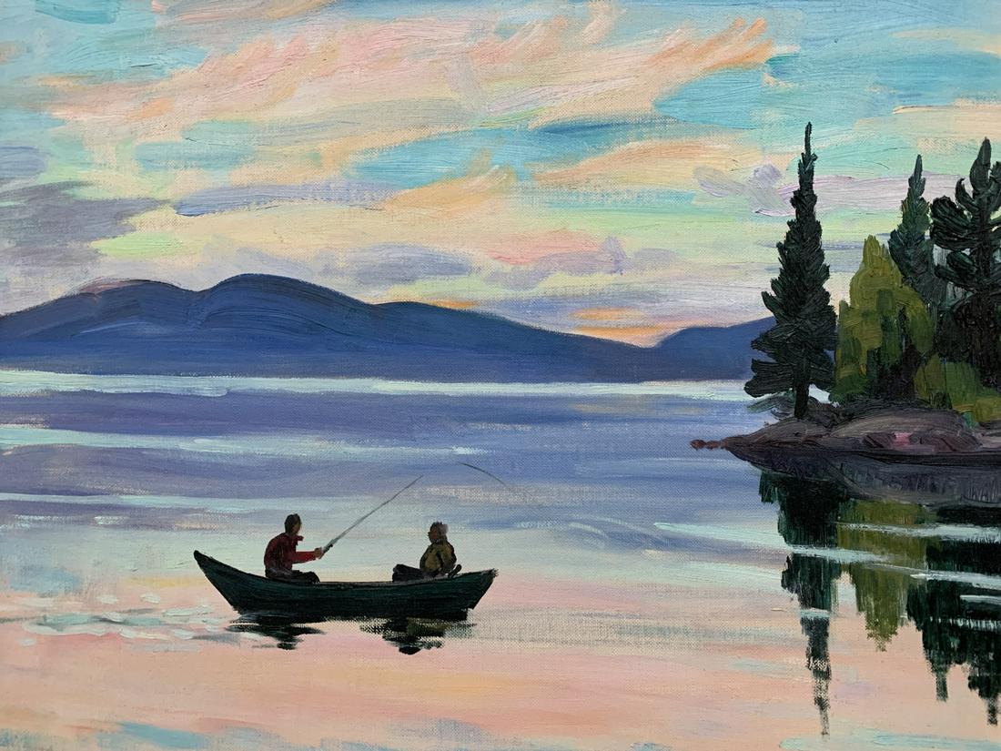 Lionel Fielding Downes, Oil On Board Fishing Scene (1 of 6)