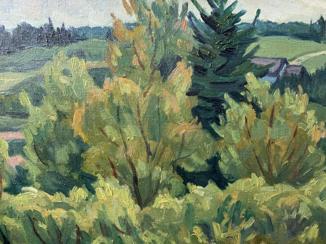 Jack Beder, Oil On Board, Bushes And Spruce (1 of 7)