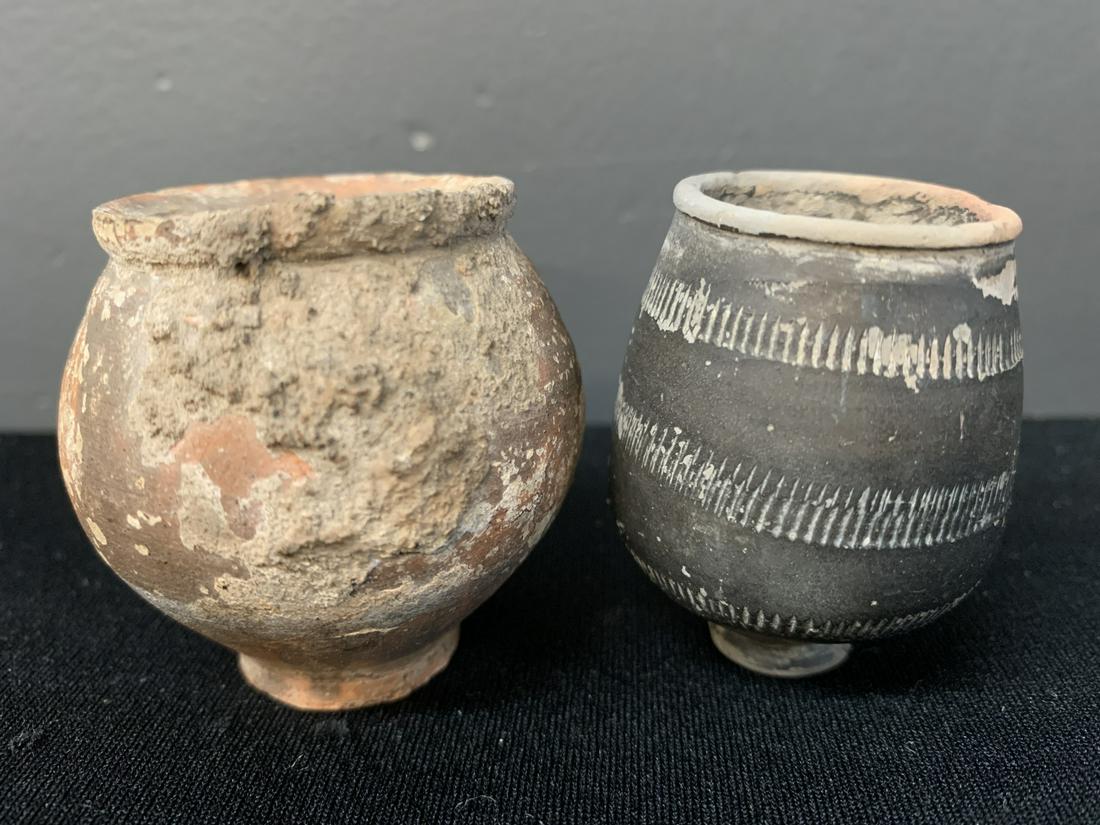 Two Ancient Italian Greek Egyptian Terracotta Jars (1 of 4)