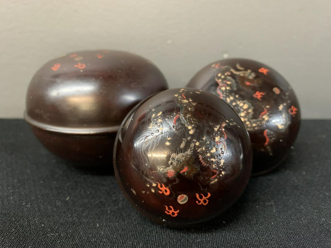 C. 1900 Foo Chow Chinese Lacquer Boxes (1 of 8)