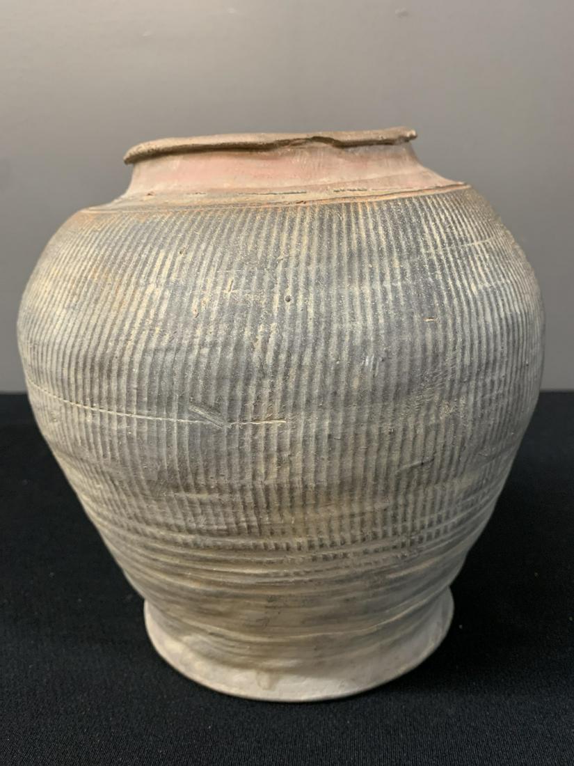 Large Ancient Roman Egyptian Greek Terra Cotta Jar: Large Ancient Roman Egyptian Greek Terra Cotta Jar. 8"h