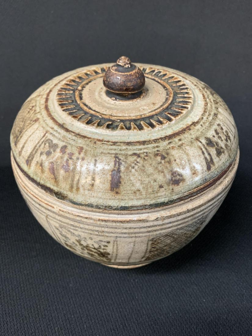 Thai Lidded Vessel, Sawankhalot (1 of 7)