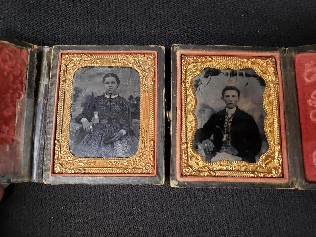 Lot Of 2 Antique Daguerreotype Portraits (1 of 6)