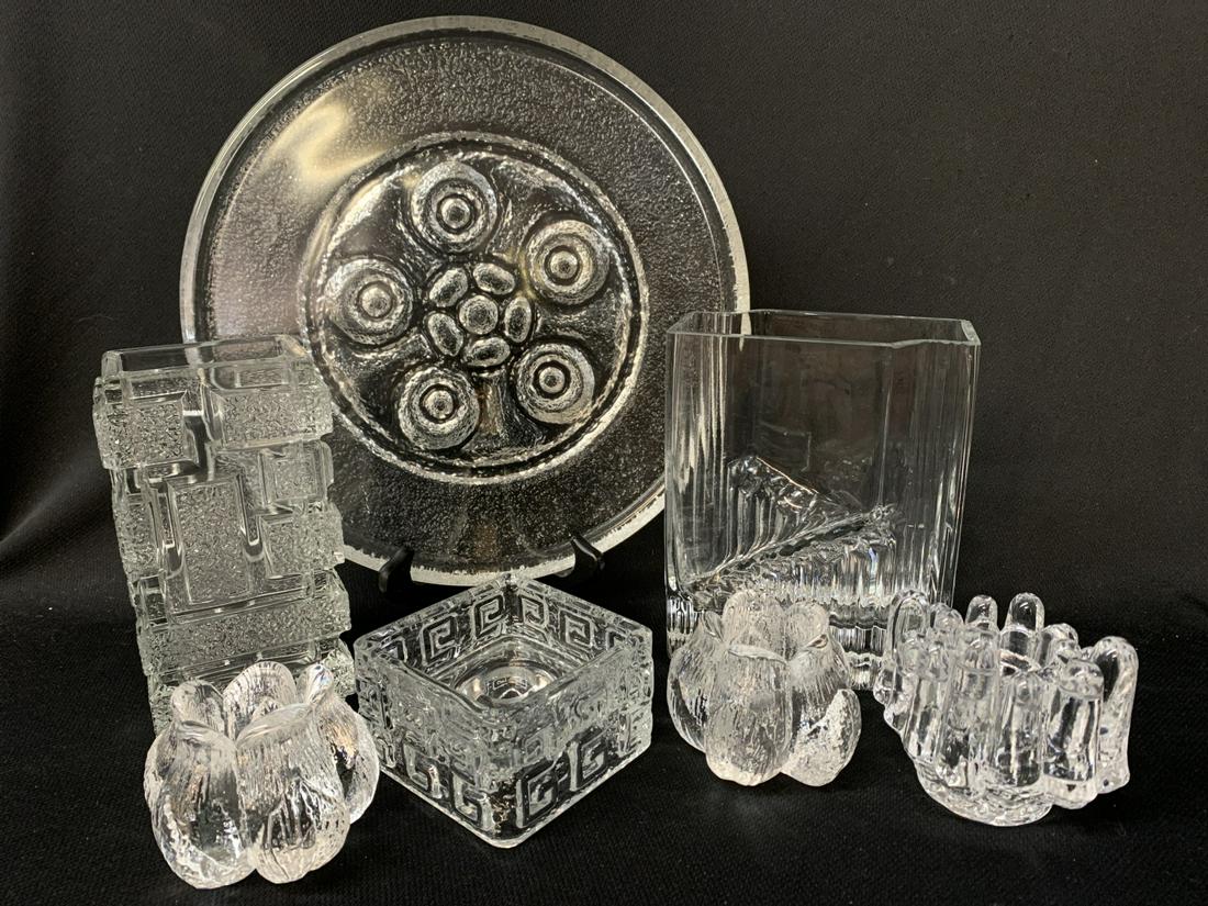 Lot Of 7 Pcs Mcm Scandinavian Finland Art Glass (1 of 8)