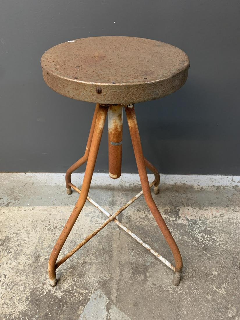 Vintage Medical Industrial Adjustable Stool (1 of 4)