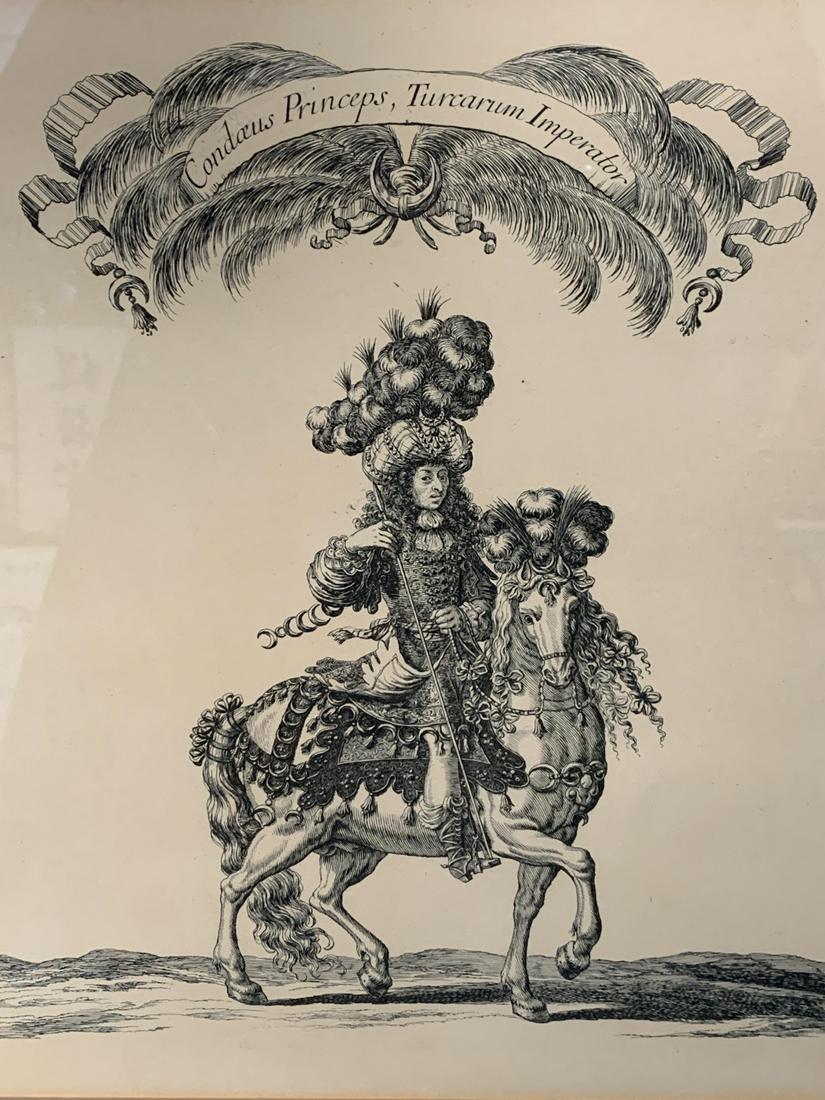 Turcarum Imperator Antique Turkish Engraving: Turcarum Imperator Condaus Princeps Antique Turkish Engraving. 10" X 12"